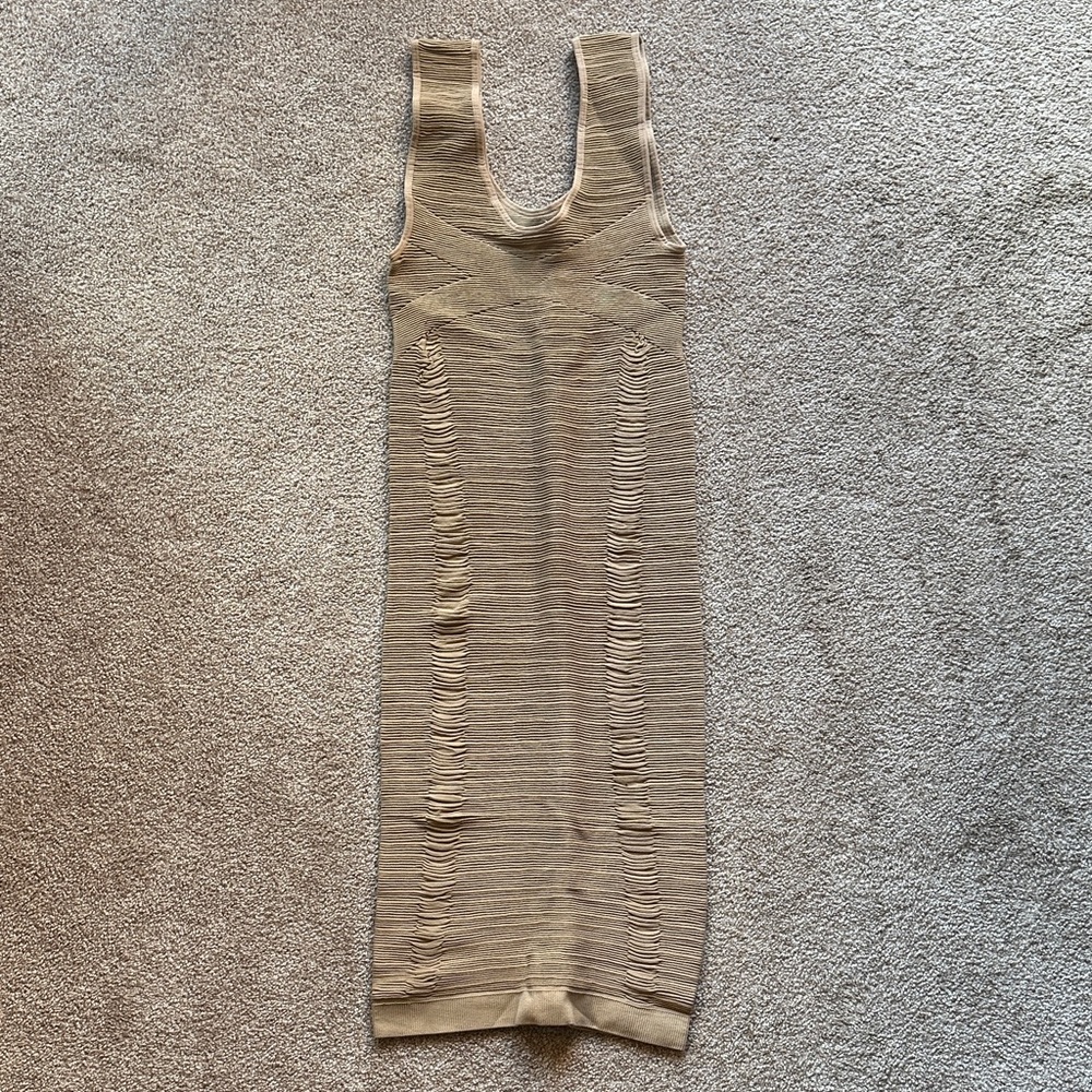 T.J.Maxx Beige Ribbed Bodycon Dress